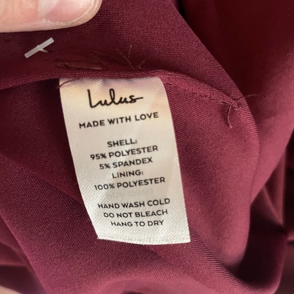 Lulu’s So Flirty Burgundy One-Shoulder Cutout Asymmetrical Dress - Picture 11 of 11